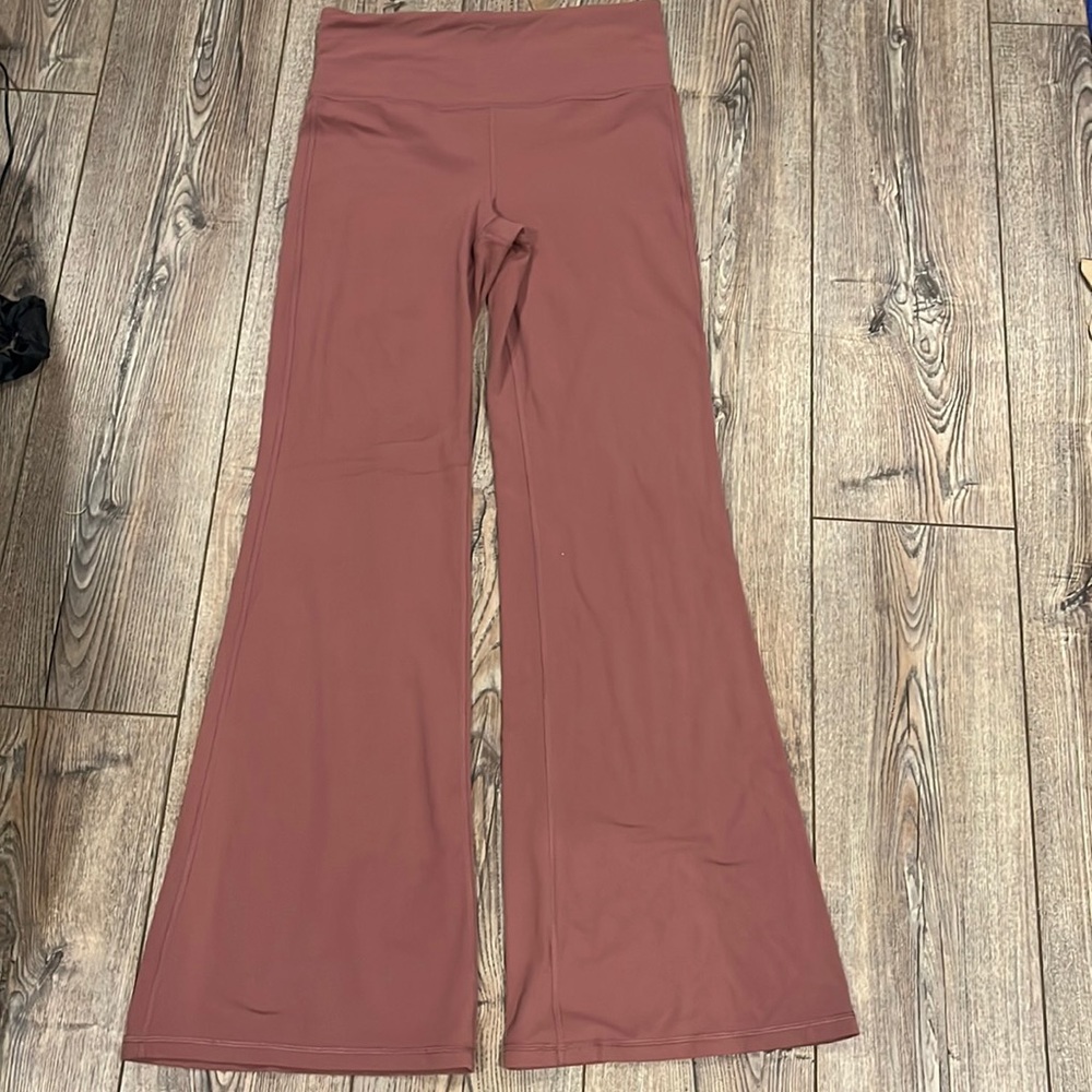 Red/Burgundy Athleta Flare Leggings